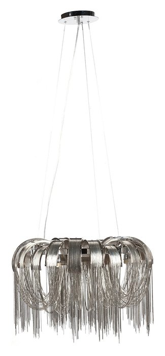 Люстра Terzani Volver из никелированных цепей с светодиодными лентами - лучшие Подвесные люстры в INMYROOM
