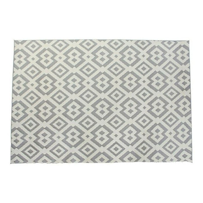 Ковер из полиэстера 160x230 бело-серого цвета