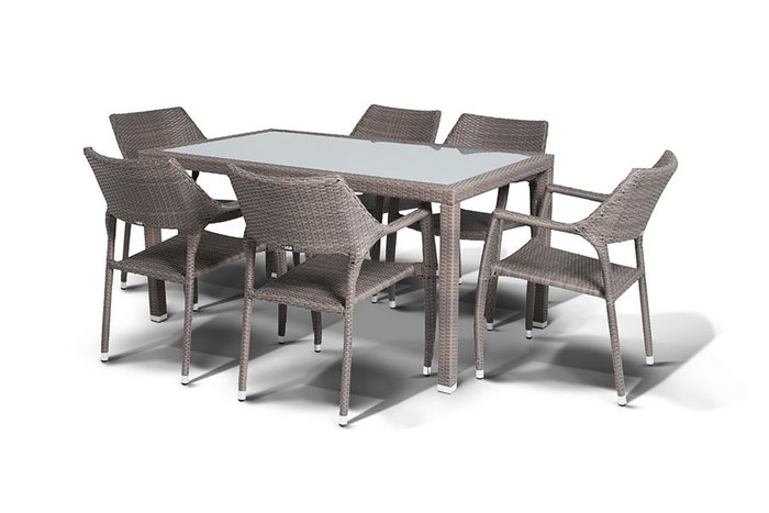 Стол Милан серо - коричневого цвета - лучшие Садовые столы в INMYROOM