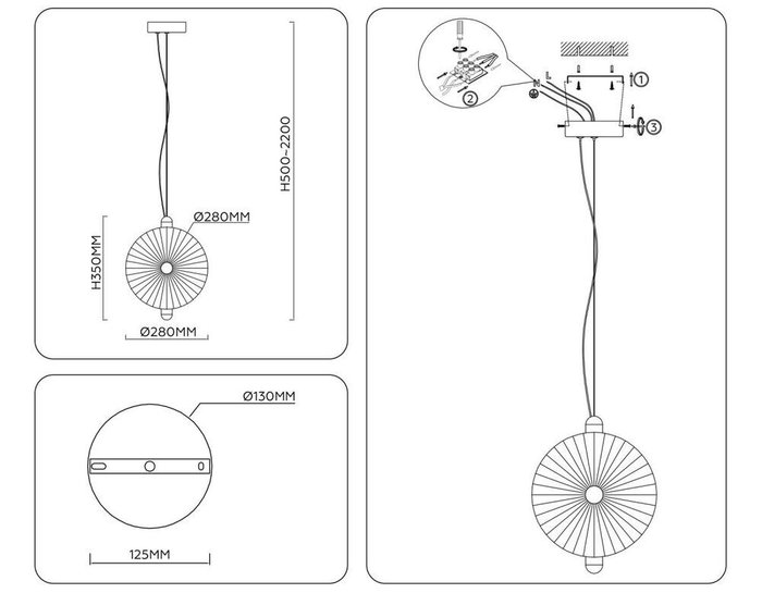Подвесной светильник Crystal LH31145 (стекло, цвет прозрачный) - купить Подвесные светильники по цене 11520
