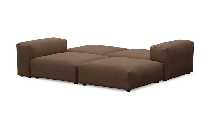 Прямой диван Фиджи коричневого цвета - купить Прямые диваны по цене 68000.0