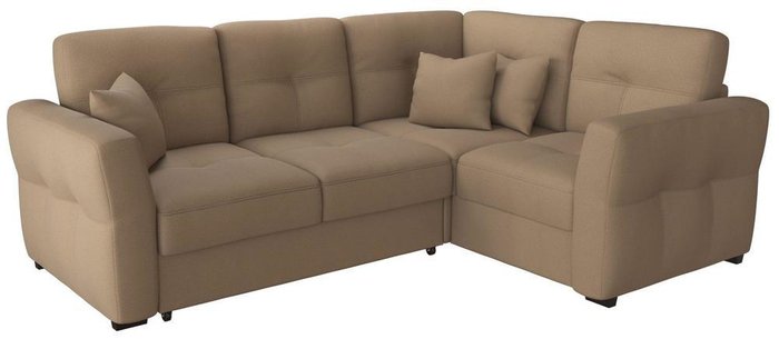 Угловой диван-кровать Манхеттен Fox светло-коричневого цвета