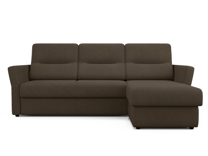 Угловой диван-кровать Sonny темно-коричневого цвета