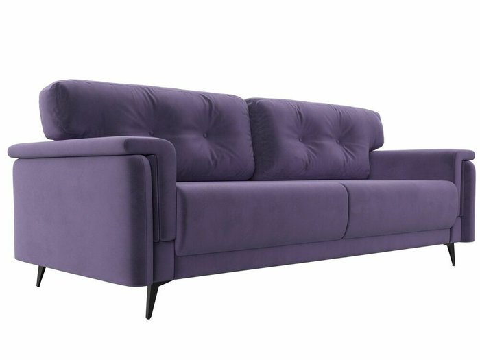 Прямой диван-кровать Оксфорд темно-фиолетового цвета