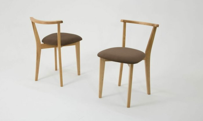 Набор из двух cтульев Франк коричнево-бежевого цвета - лучшие Обеденные стулья в INMYROOM