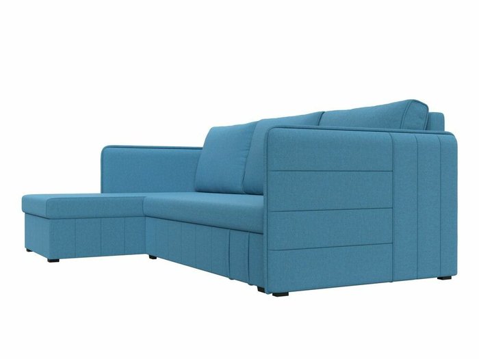 Угловой диван-кровать Слим голубого цвета левый угол - лучшие Угловые диваны в INMYROOM