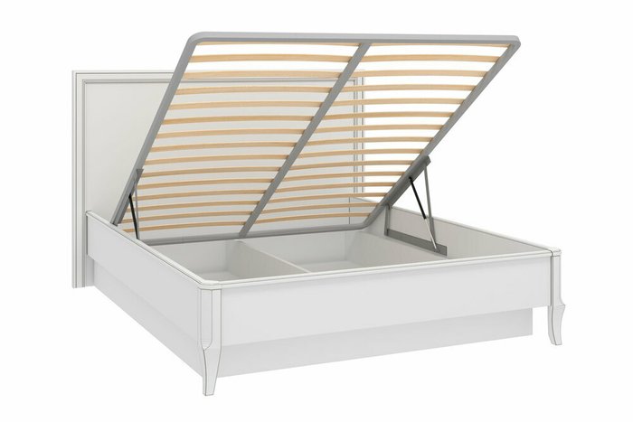 Кровать с подъемным механизмом Онтарио 180х200 серо-белого цвета - лучшие Кровати для спальни в INMYROOM