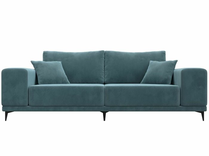 Прямой диван Льюес темно-бирюзового цвета - купить Прямые диваны по цене 41999.0