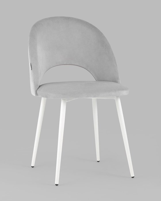 Стул Меган светло-серого цвета с металлическими ножками - купить Обеденные стулья по цене 7490.0