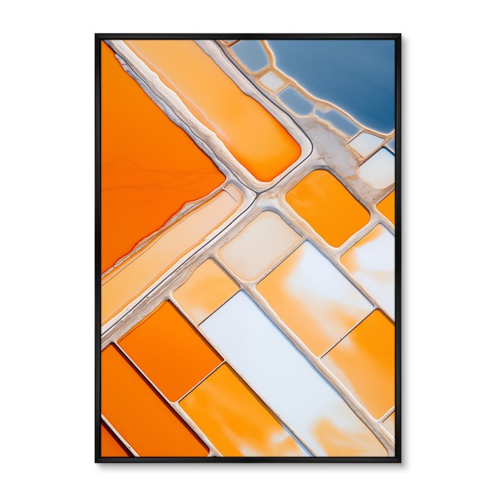 Репродукция картины Salt lakes, orange, green, No 2, 2024г.