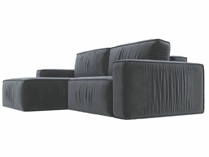 Угловой диван-кровать Прага классик серого цвета левый угол - лучшие Угловые диваны в INMYROOM