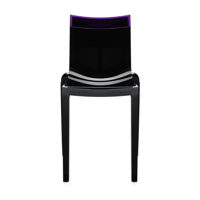 Стул Hi-Cut черного цвета с фиолетовой вставкой  - лучшие Обеденные стулья в INMYROOM