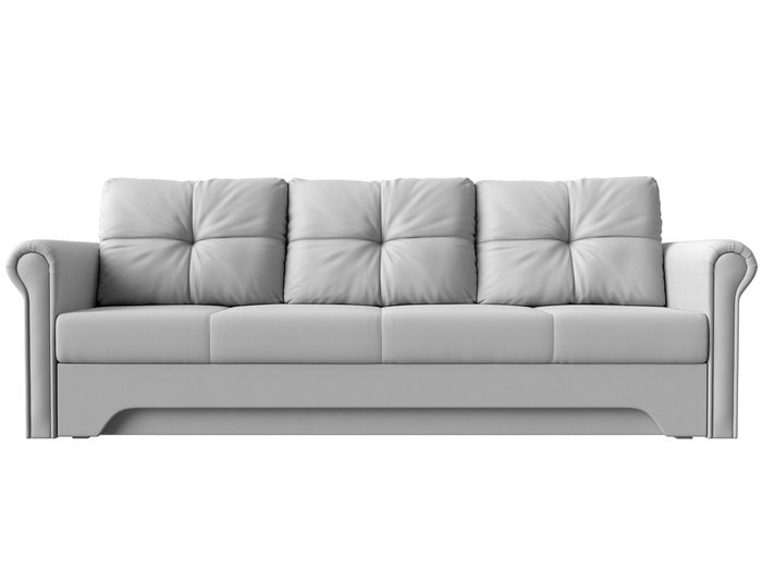 Прямой диван-кровать Европа белого цвета (экокожа) - купить Прямые диваны по цене 41990.0