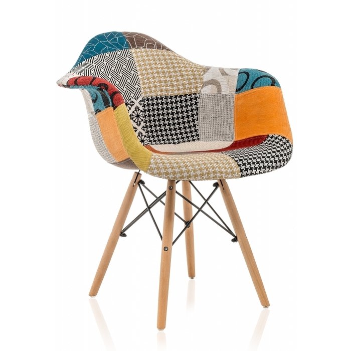Кресло-стул Multicolor с деревянными ножками