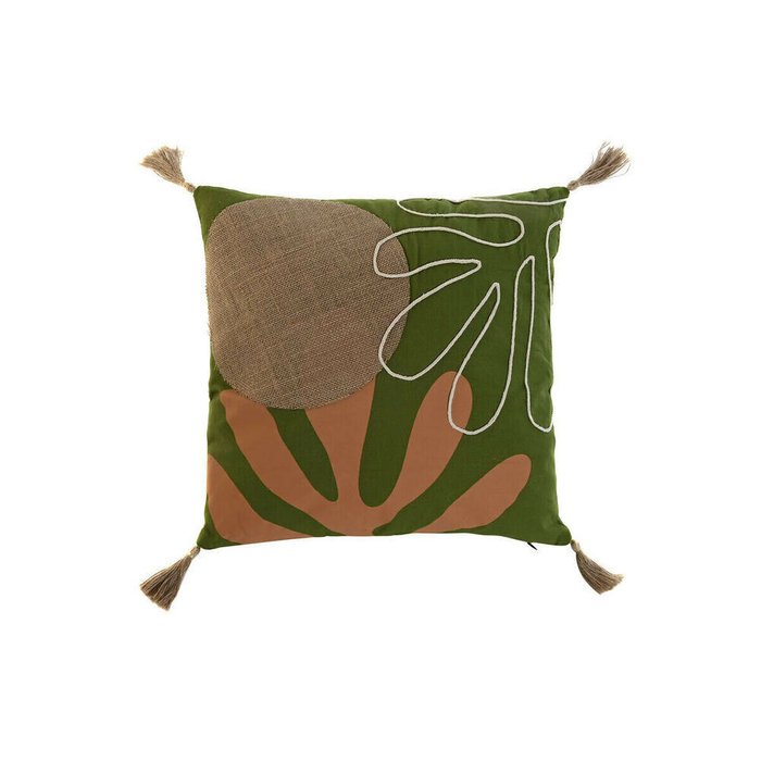 Декоративная подушка Boho 45x45 зелено-коричневого цвета