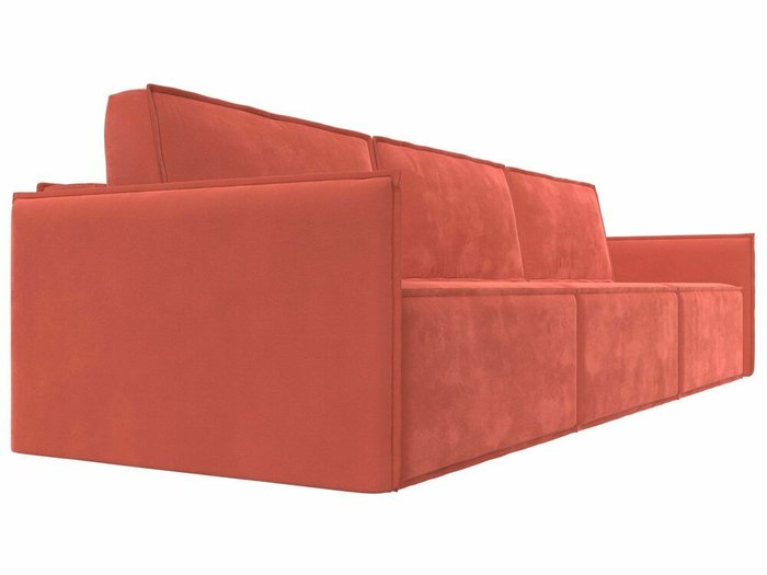 Прямой диван-кровать Либерти лонг кораллового цвета - лучшие Прямые диваны в INMYROOM