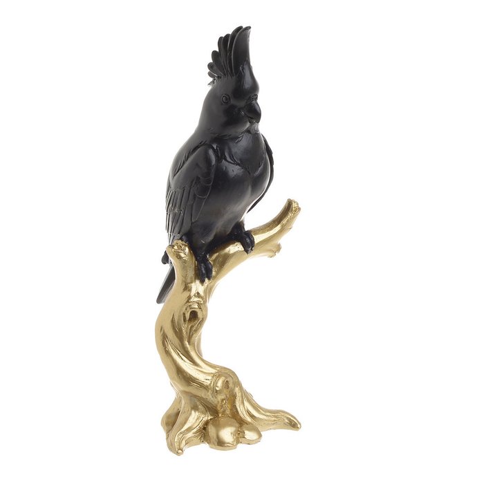 Статуэтка Попугай черно-золотого цвета