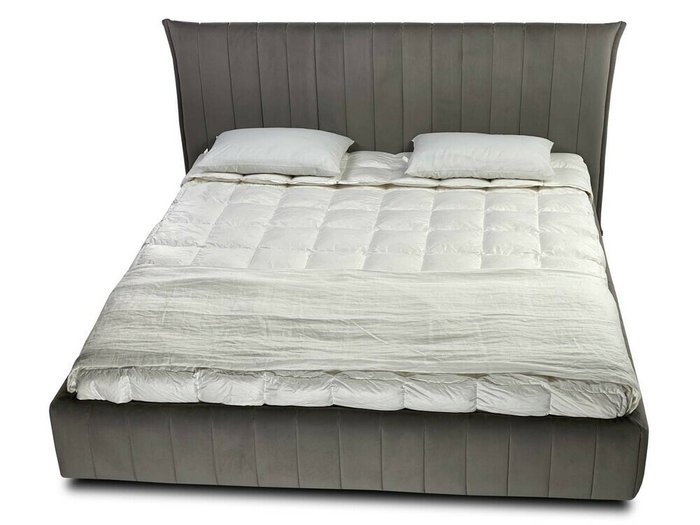 Кровать Hype 200х200 серого цвета с подъемным меxанизмом - лучшие Кровати для спальни в INMYROOM