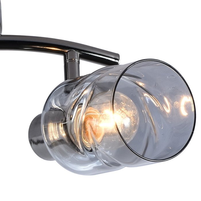 Спот 05964-0.8-02 DARK CHROME (стекло, цвет дымчатый) - лучшие Накладные споты в INMYROOM