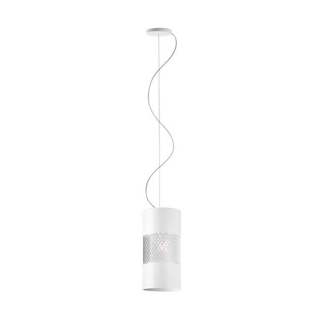 Подвесной светильник  Fabbian BECKYиз комбинации прозрачного и матово-белого стекла