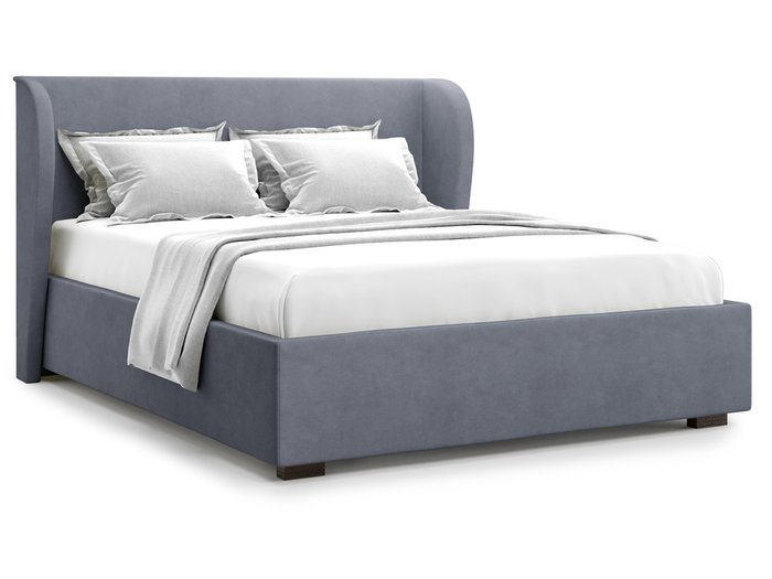 Кровать Tenno 140х200 серого цвета с подъемным механизмом 