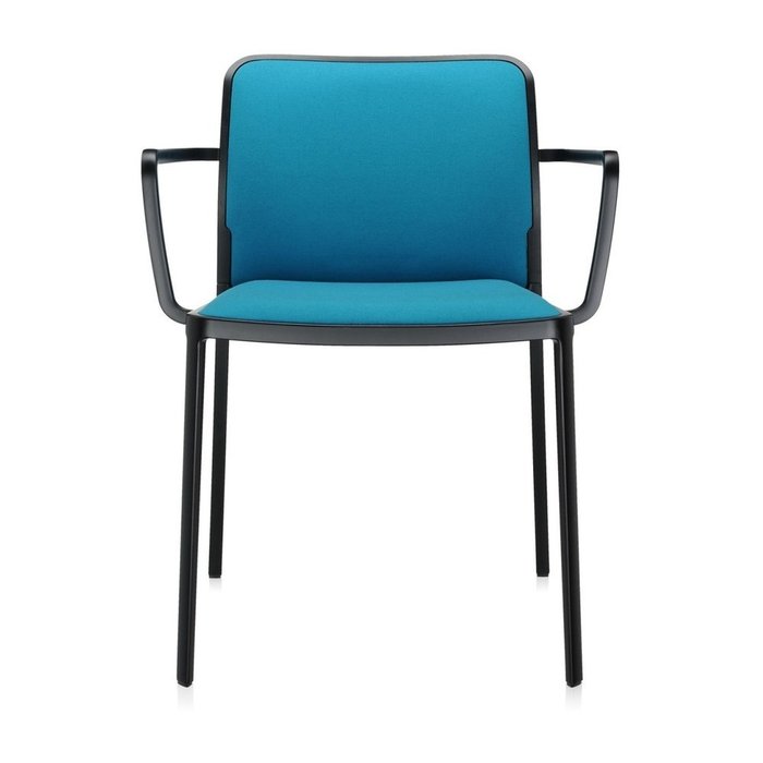 Стул Audrey Soft голубого цвета с подлокотниками - купить Обеденные стулья по цене 89380.0
