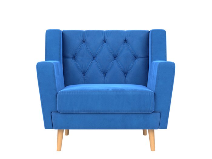 Кресло Брайтон Люкс темно-голубого цвета - купить Интерьерные кресла по цене 25999.0