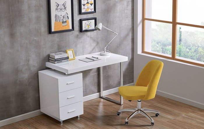 Стол письменный Ashby белого цвета - лучшие Письменные столы в INMYROOM
