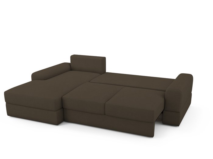 Угловой Диван-кровать Elke левый темно-коричневого цвета - купить Угловые диваны по цене 81900.0