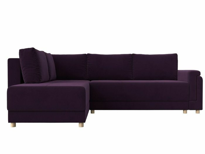 Угловой диван-кровать Лига 024 темно-фиолетового цвета левый угол - купить Угловые диваны по цене 69999.0