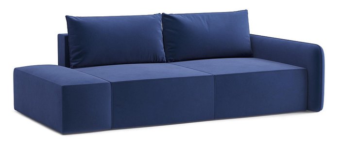 Диван-кровать Портленд темно-синего цвета с банкеткой левой Диван-кровать Портленд темно-синего цвета с банкеткой левой