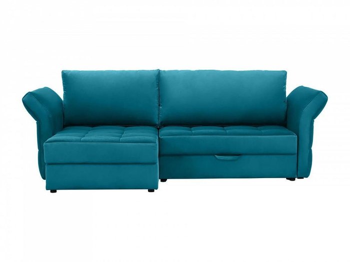 Угловой диван-кровать Wing синего цвета  - купить Угловые диваны по цене 98160.0