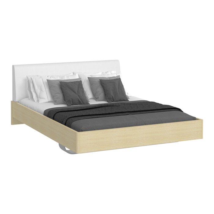 Кровать Элеонора 140х200 с изголовьем бежевого цвета - купить Кровати для спальни по цене 45117.0