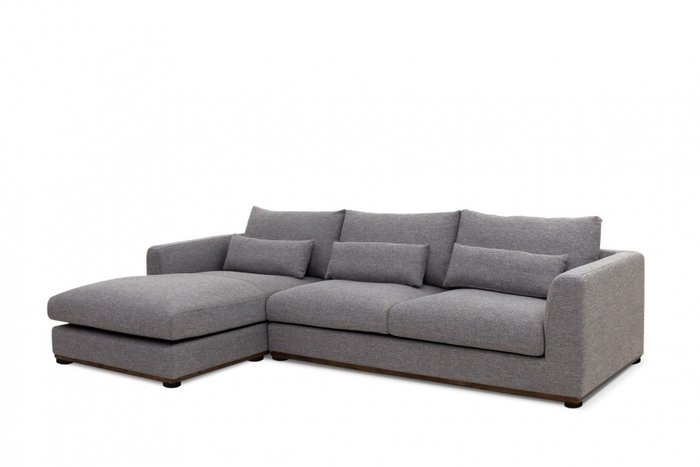Угловой модульный диван серого цвета - купить Угловые диваны по цене 101533.0