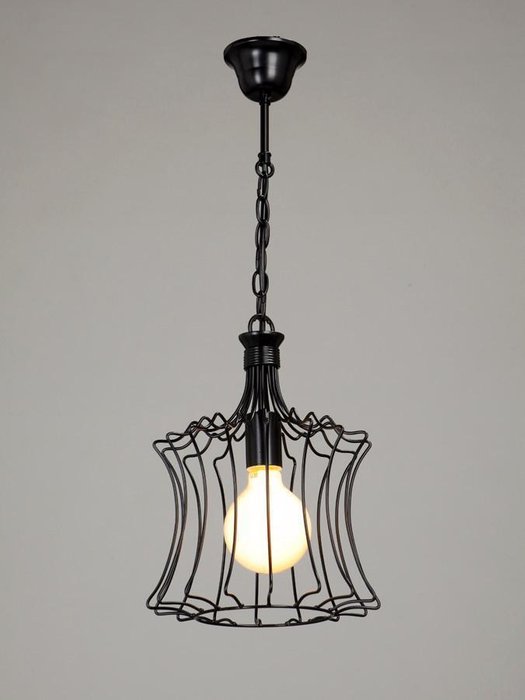 Подвесной светильник из металла черного цвета - купить Подвесные светильники по цене 1546.0