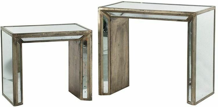 Набор из двух журнальных столов бежевого цвета