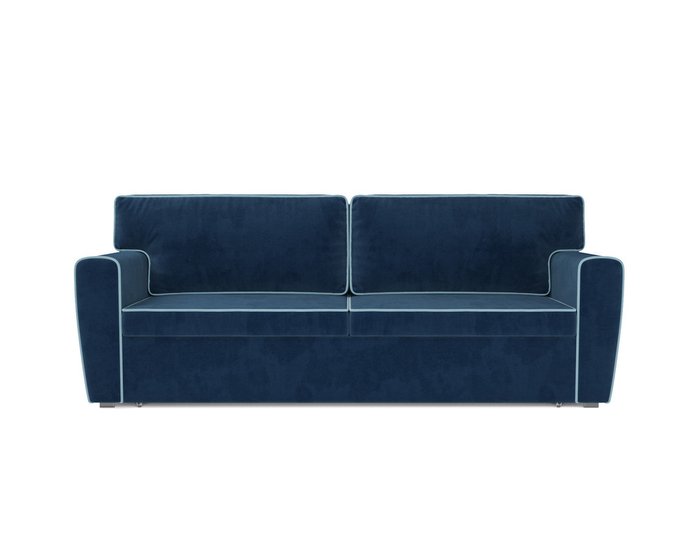 Прямой диван-кровать Оскар темно-синего цвета - купить Прямые диваны по цене 34090.0