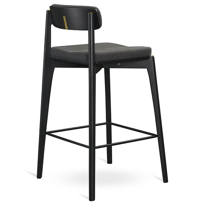 Стул полубарный Aska черно-серого цвета - лучшие Барные стулья в INMYROOM