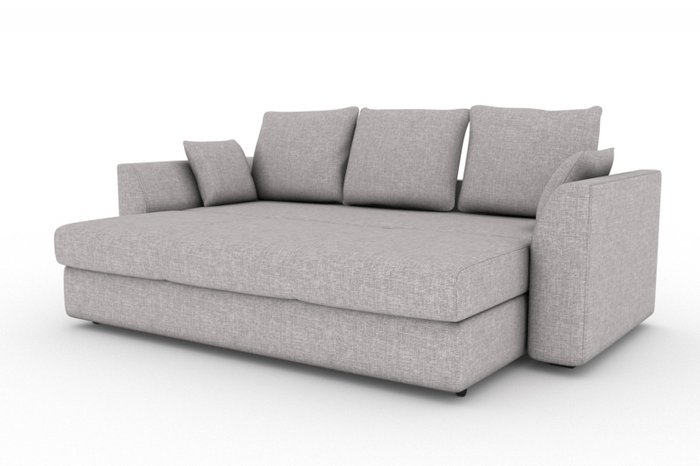 Прямой диван-кровать Belfest серого цвета - купить Прямые диваны по цене 15500.0