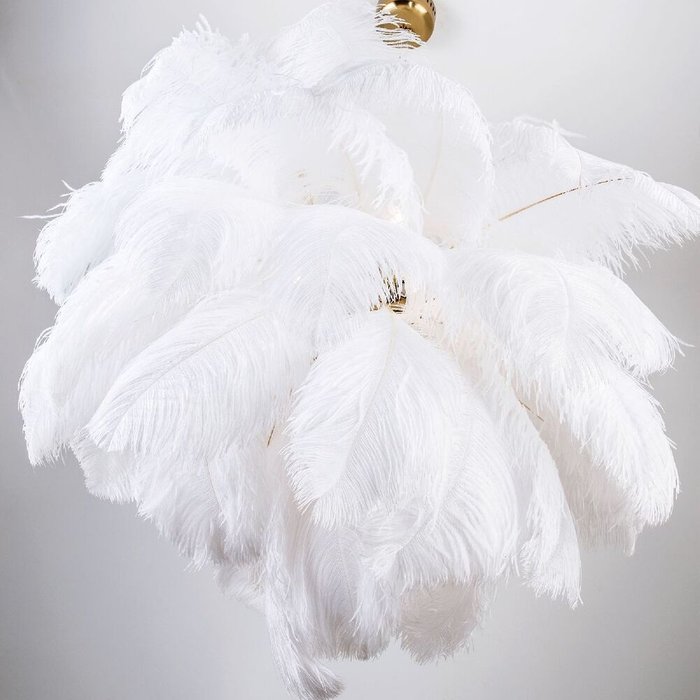 Подвесная люстра MS.960.9 BS (перо, цвет белый) - лучшие Подвесные люстры в INMYROOM