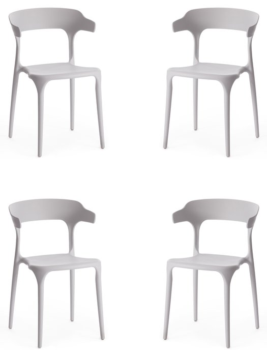 Набор из четырех стульев Ton белого цвета