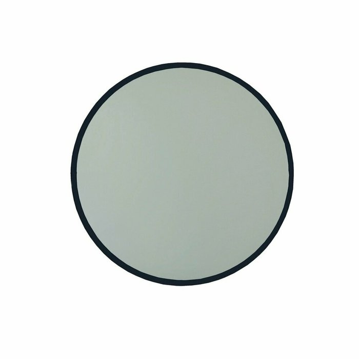 Настенное зеркало диаметр 60 в раме черного цвета - купить Настенные зеркала по цене 21966.0