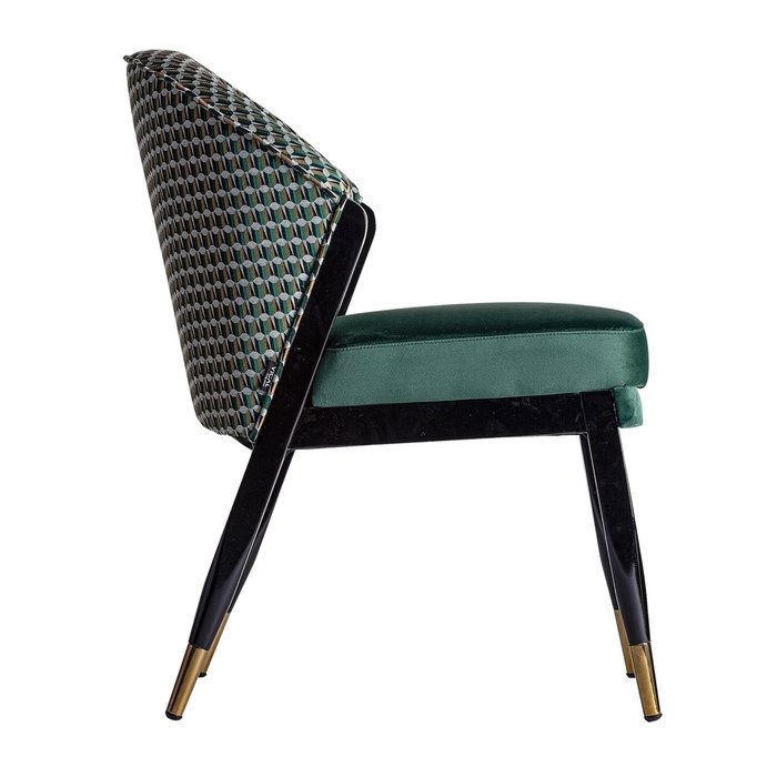 Стул Kelheim черно-зхеленого цвета - лучшие Обеденные стулья в INMYROOM