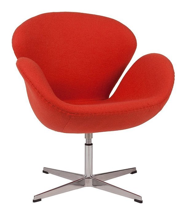 Кресло Swan Chair Алая Шерсть - лучшие Интерьерные кресла в INMYROOM