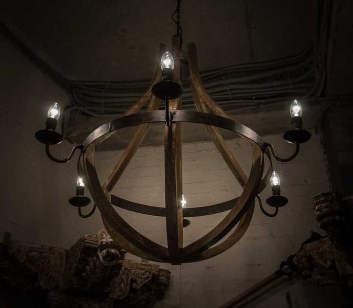 Люстра "Rustic Wood Ring" - лучшие Потолочные светильники в INMYROOM