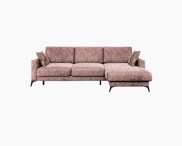 Диван-кровать угловой правый Наоми 2 розового цвета - купить Угловые диваны по цене 105589.0