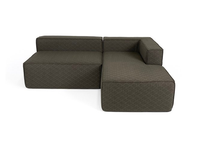 Угловой модульный диван Комби коричневого цвета