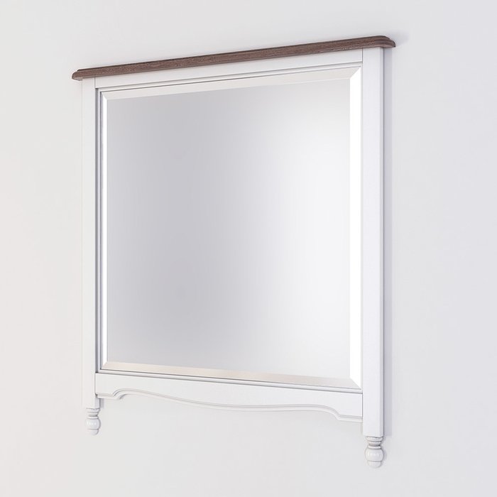 Зеркало прямоугольное Leblanc белого цвета - лучшие Настенные зеркала в INMYROOM