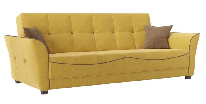 Диван-кровать прямой Тиффани желтого цвета