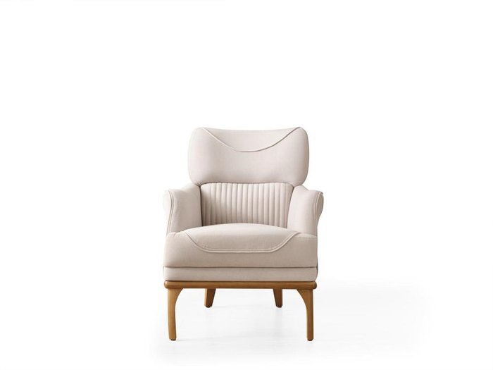 Кресло Виченца светло-бежевого цвета - купить Интерьерные кресла по цене 74200.0